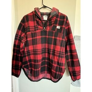 The North Face Red and Black Checkered Ski Jacket
